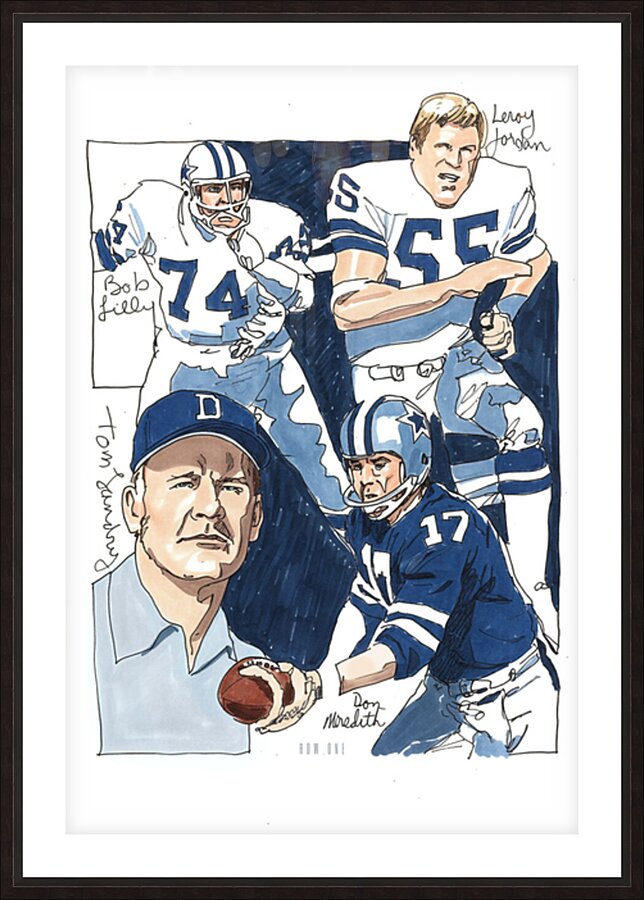 1975 Dallas Cowboys Art Remix Picture Frame print