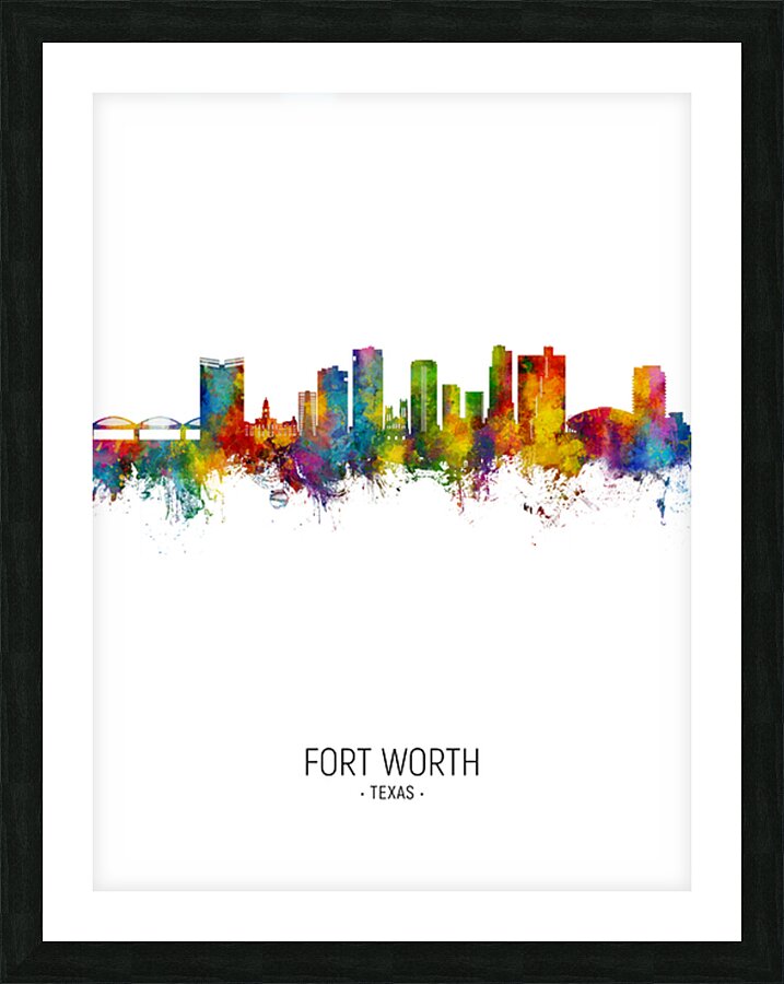 Fort Worth Texas Skyline Picture Frame print