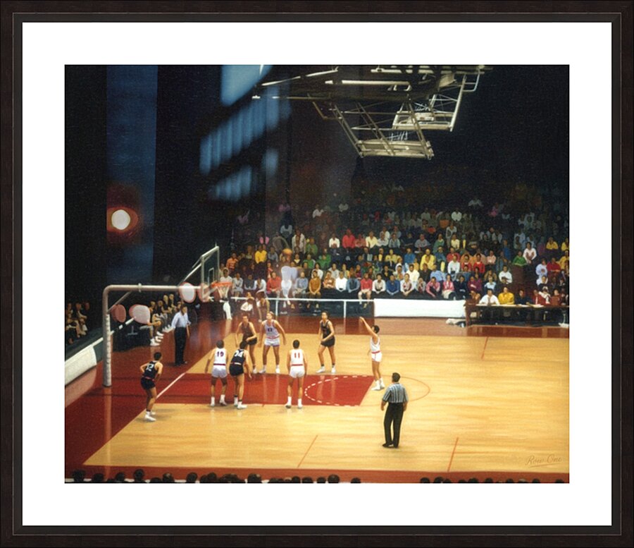 1950s Arkansas Razorbacks Basketball Art Picture Frame print