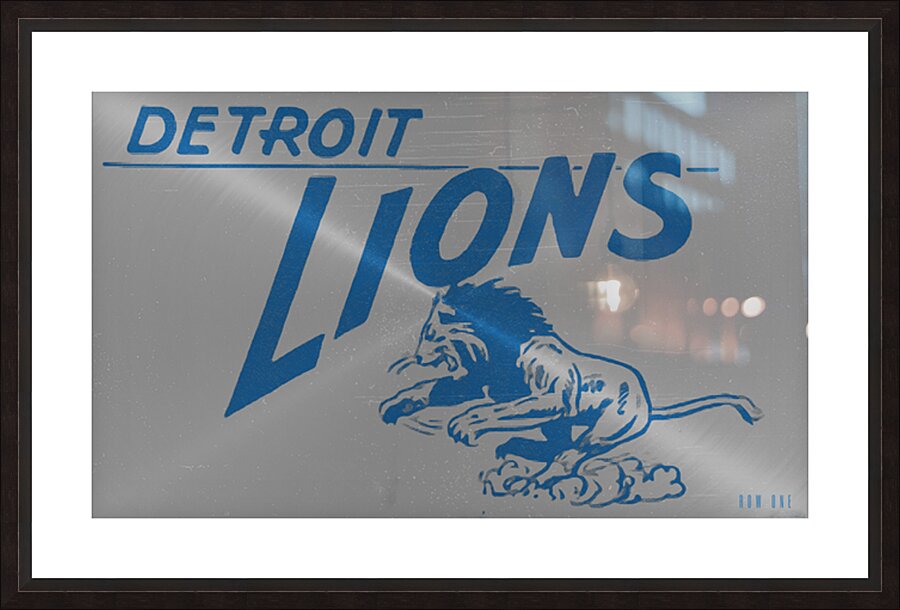 1950s Detroit Lions Art Picture Frame print