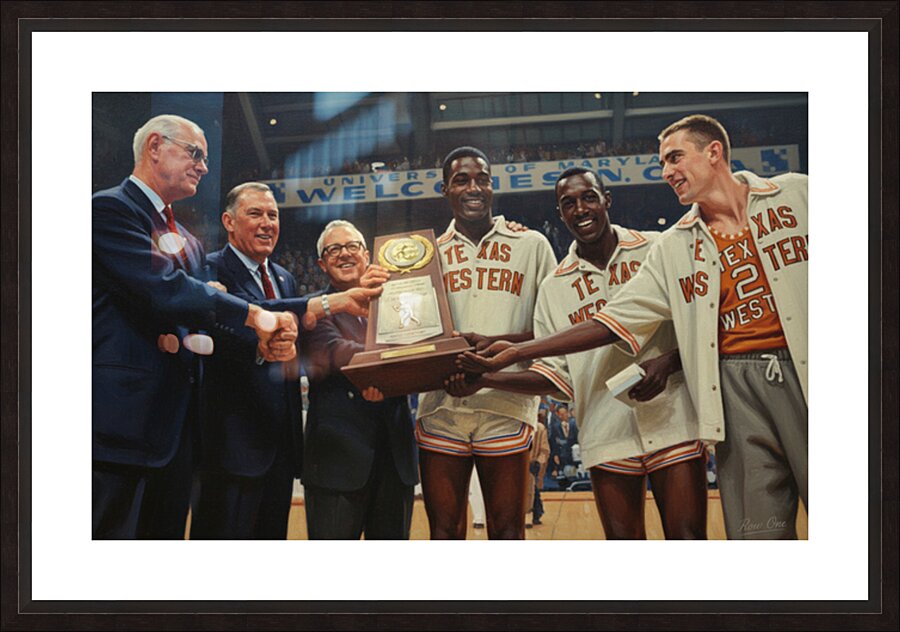 1966 Texas Western Basketball Championship Art Picture Frame print
