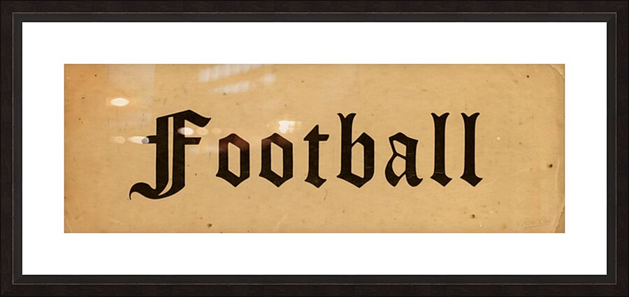 Early 1900s Football Wordmark Art Picture Frame print