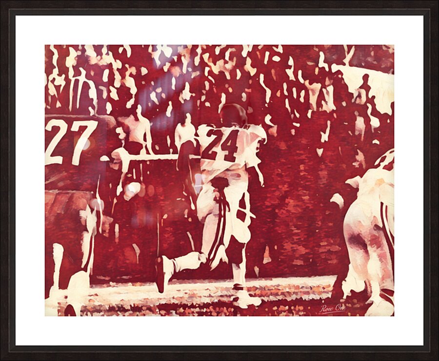 1975 Oklahoma Sooners Joe Washington Touchdown Against Missouri Picture Frame print