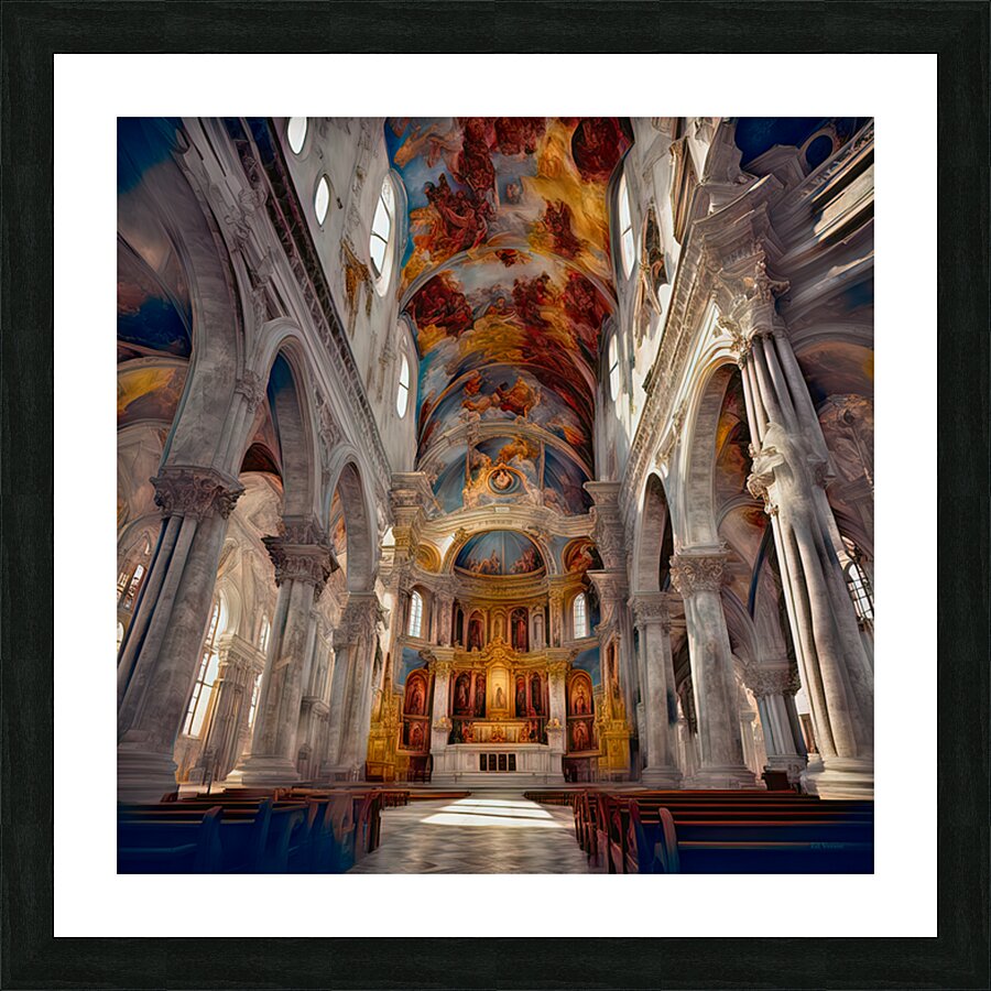 BASILICA......VELVET ABSTRACT Picture Frame print