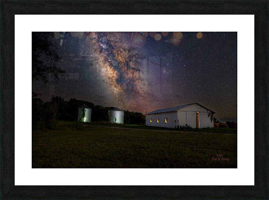 Milky Way over Diona Building by E. Farmer & M. Killion Picture Frame print