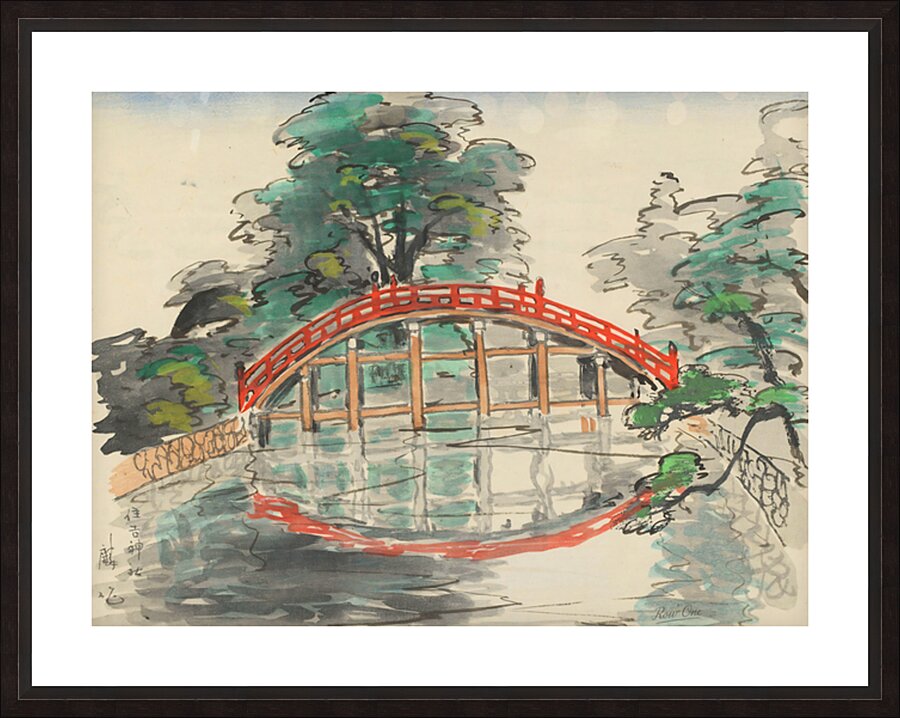 Sumiyoshi Shinto Shrine 1947  Picture Frame print