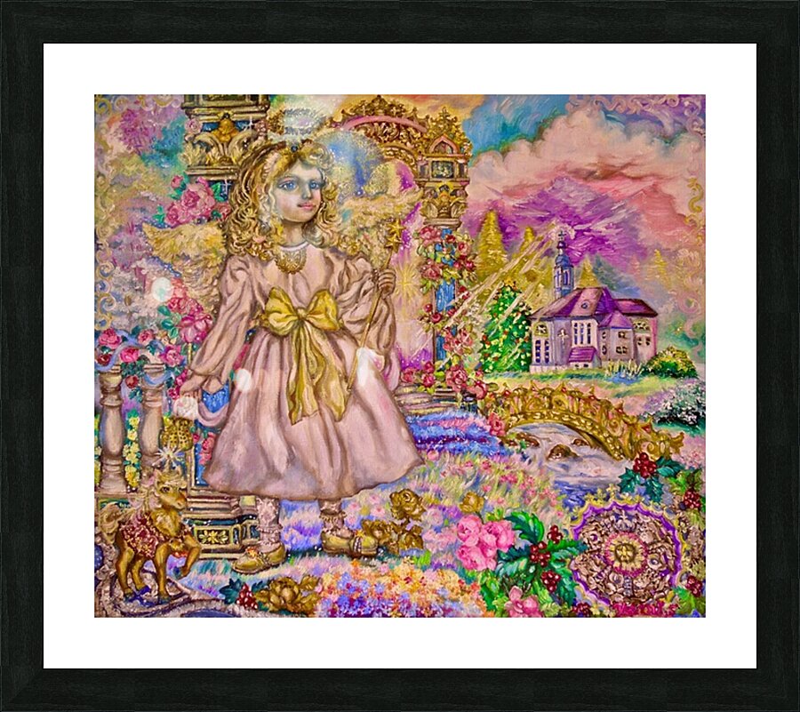 Yumi Sugai. Childrens guardian angel.  Picture Frame print