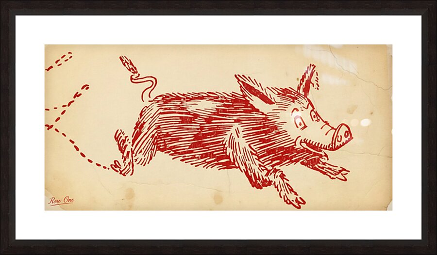 1930s Arkansas Razorback Cartoon Art Picture Frame print