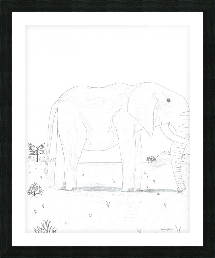 Mr. Elephant Picture Frame print