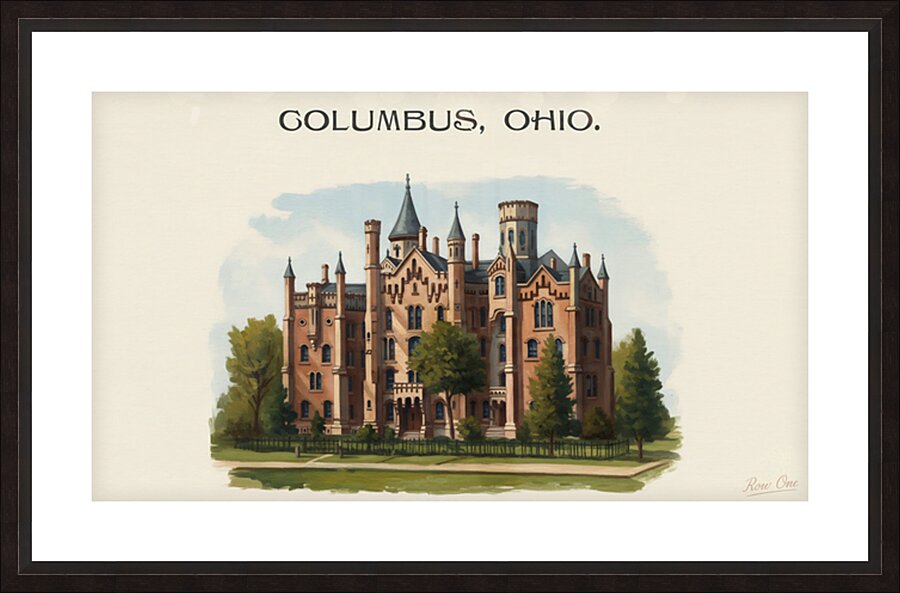 Late 1800s Art | Starling Medical College in Columbus Picture Frame print