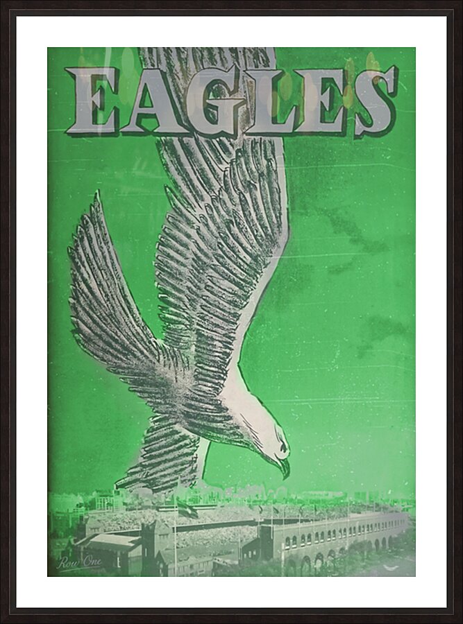 1950s Philadelphia Eagles Art Remix Picture Frame print