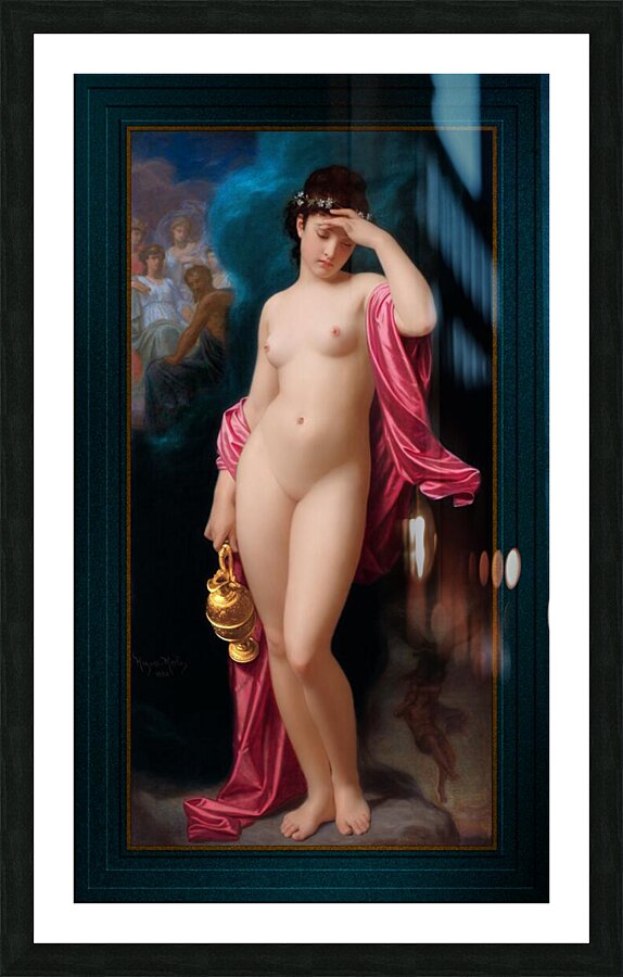 Hebe After The Fall by Hugues Merle Remastered Xzendor7 Classical Fine Art Old Masters Reproductions Picture Frame print