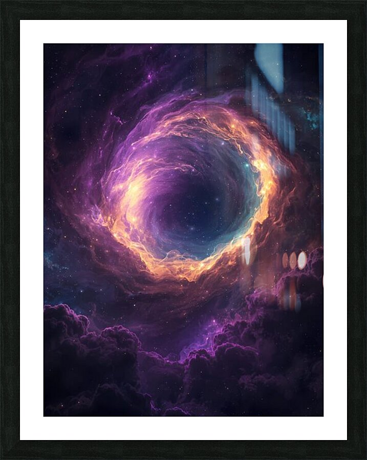 Celestial Energy Vortex – Surreal Cosmic Wormhole in Deep Space Picture Frame print