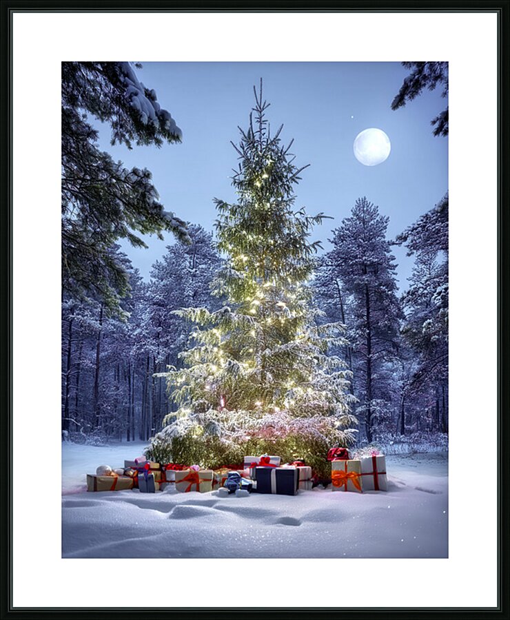 Gifts Under the Tree Picture Frame print