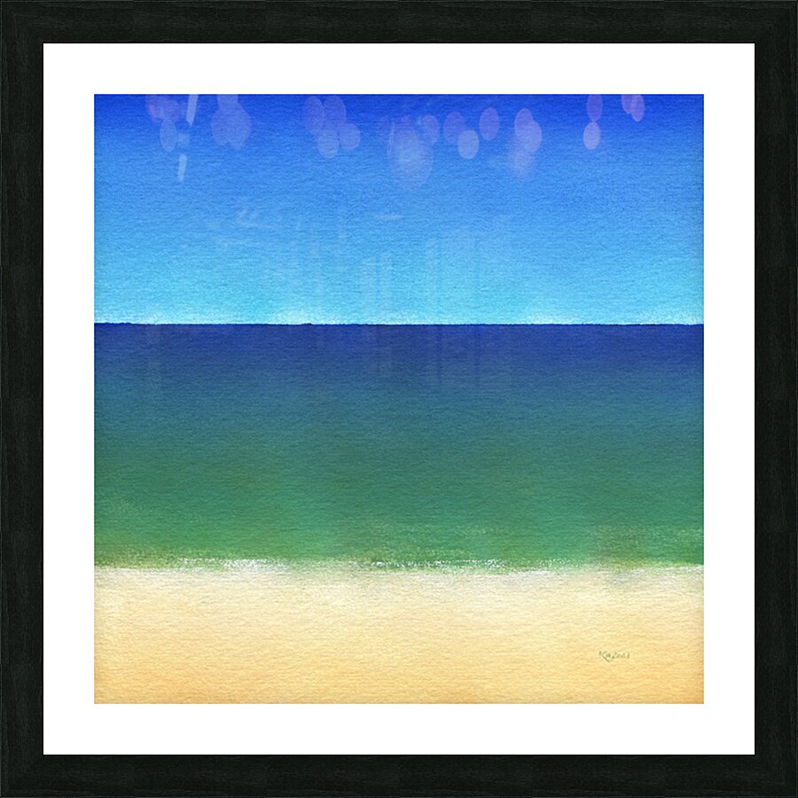 Calm sea acrylic painting  Picture Frame print