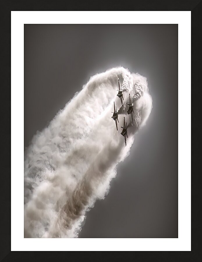 Blue Angels in Barrel Roll Formation Picture Frame print