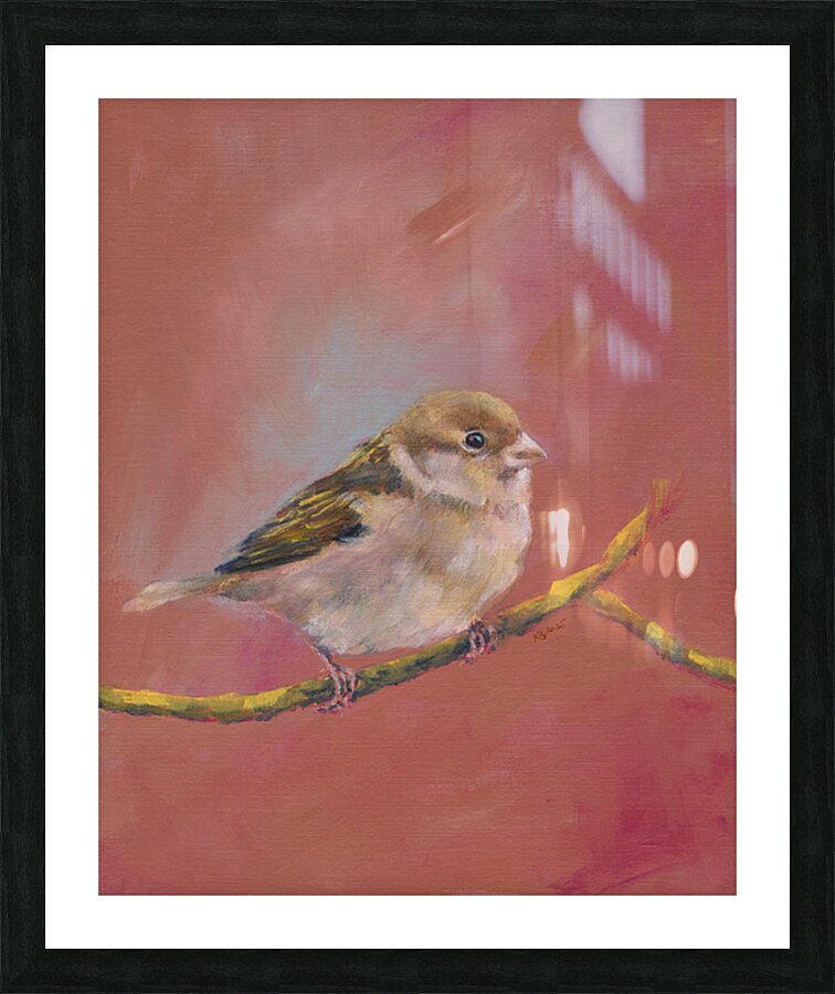 Sparrow meeting part one Picture Frame print