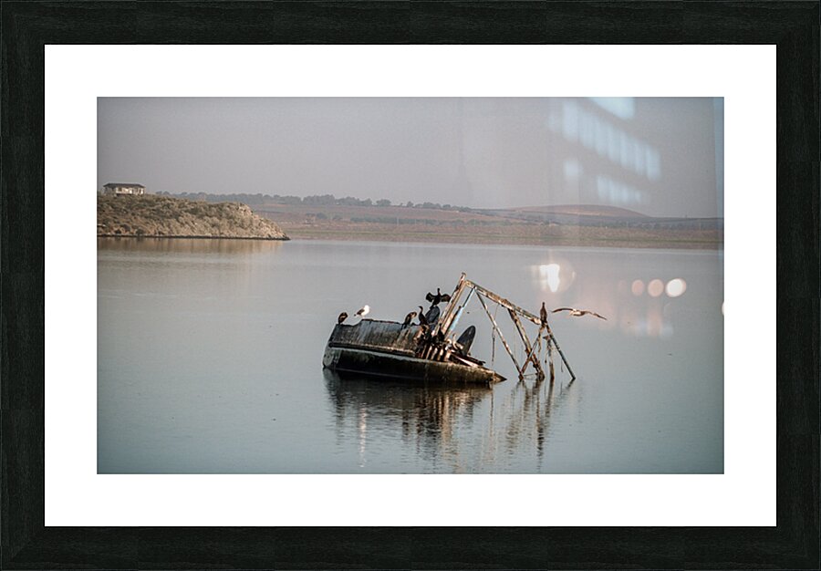Silent Wreckage on Still Waters Picture Frame print