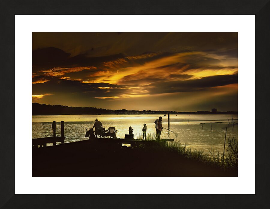 Family Time at Virginia Beach Picture Frame print