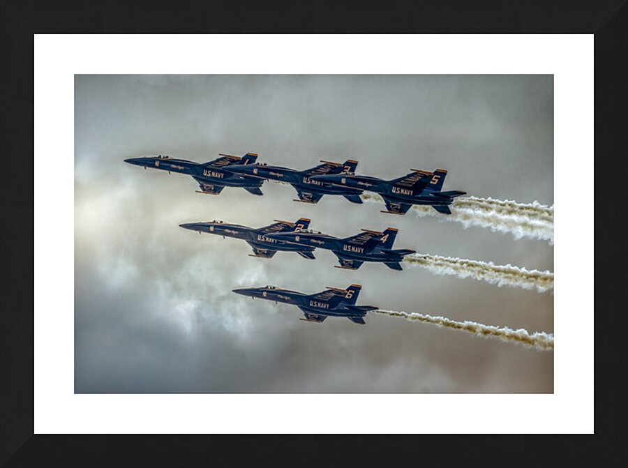 US Navy Blue Angels in Formation Picture Frame print