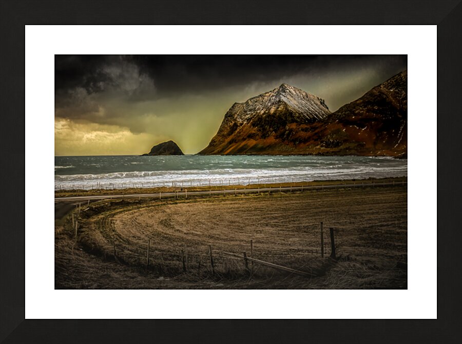Lofoten Vik Hauklandstranda Beach Picture Frame print