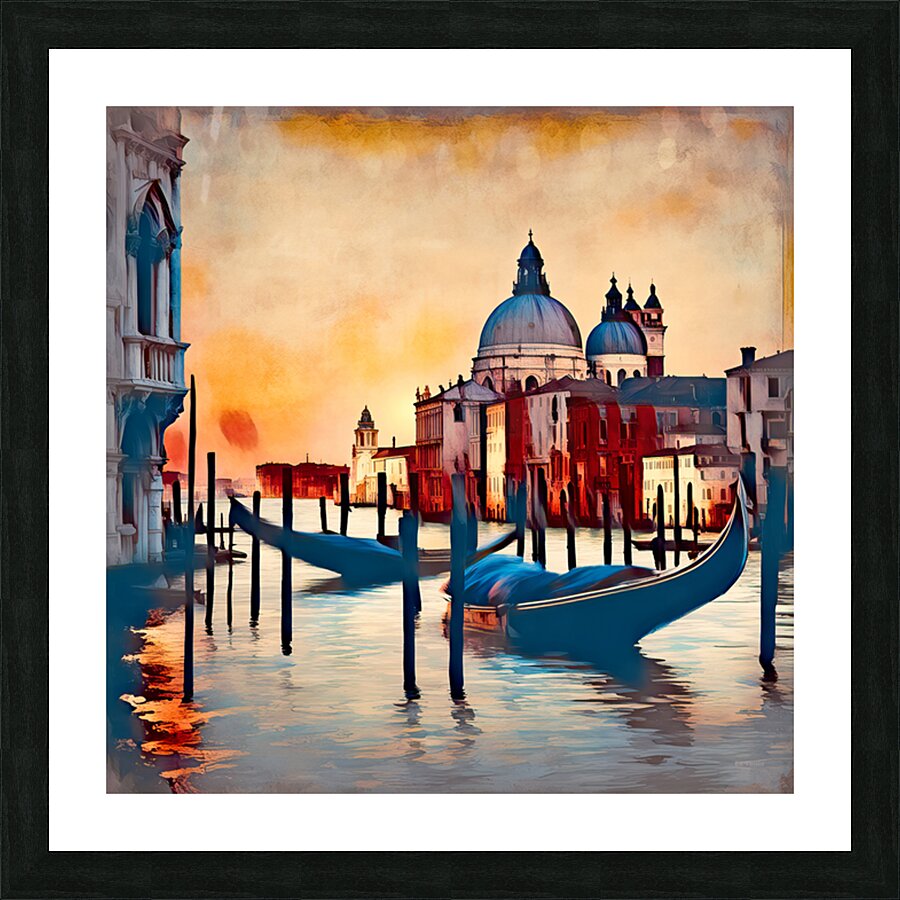 OLD WORLD VENICE......VELVET ABSTRACT Picture Frame print