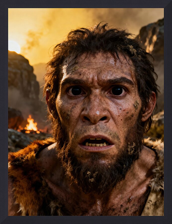 Neanderthal: Abyssal Mydriasis – The First Conscious Gaze Picture Frame print