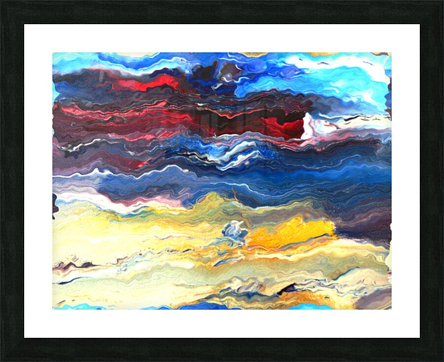 Abstract Swirling Clouds Picture Frame print