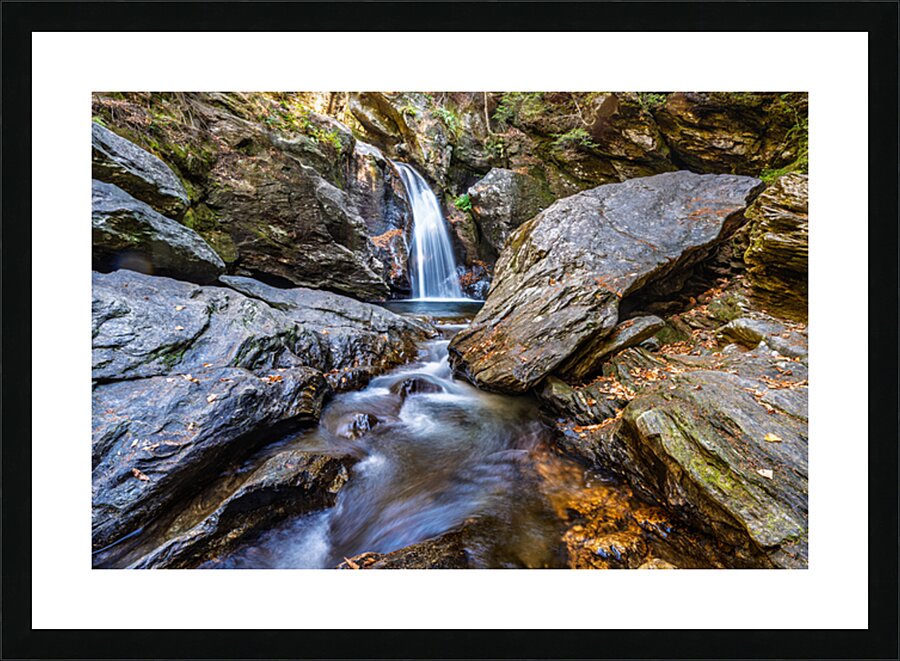 Forest Waterfalls Mossy Rock Dance Picture Frame print