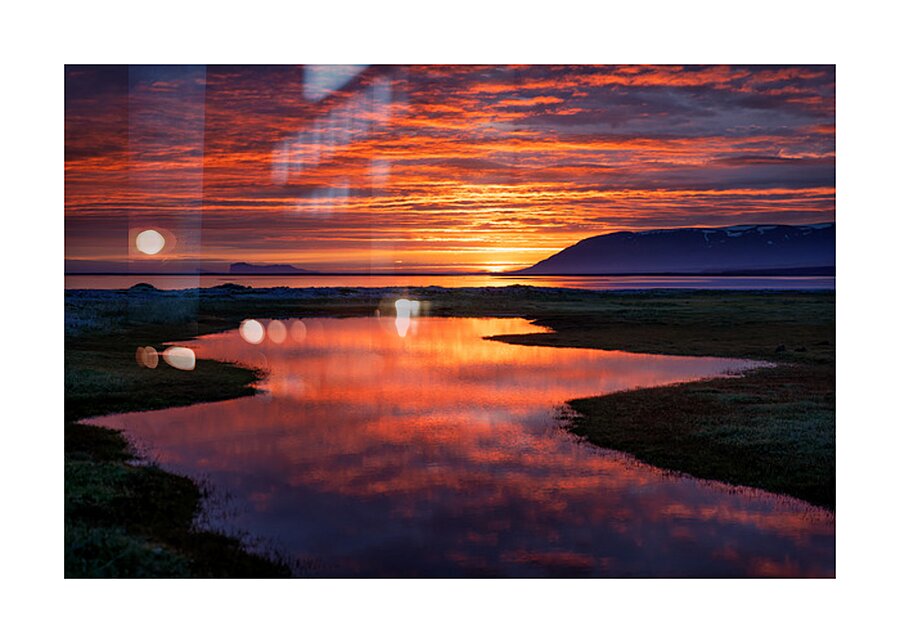 SUNSETRISE AT HOFSSTADIR Picture Frame print