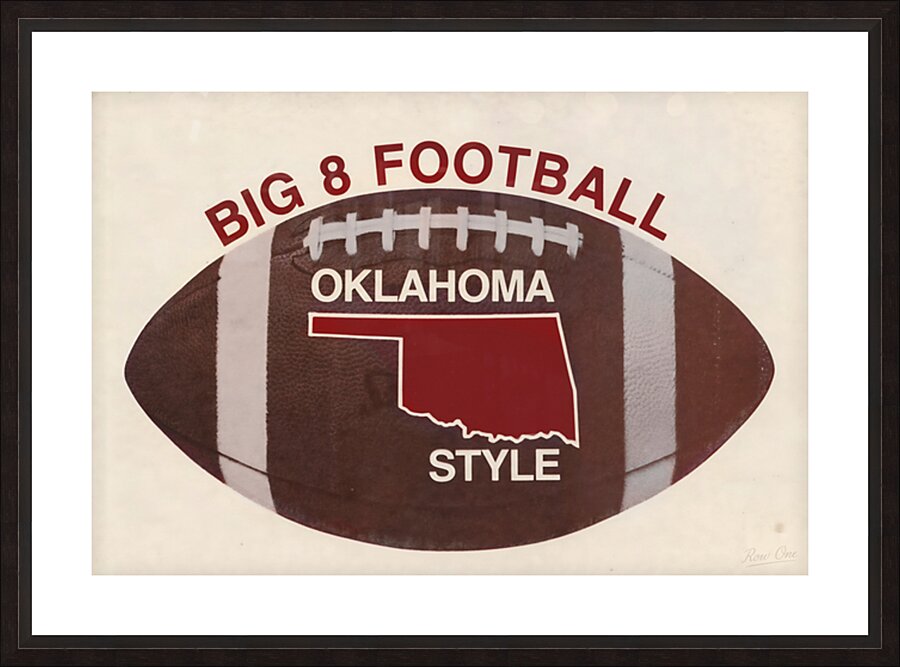 1970s Big Eight Football Oklahoma Style Picture Frame print