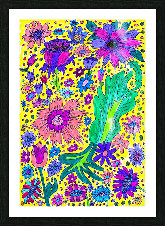 Abstract Floral Party Picture Frame print