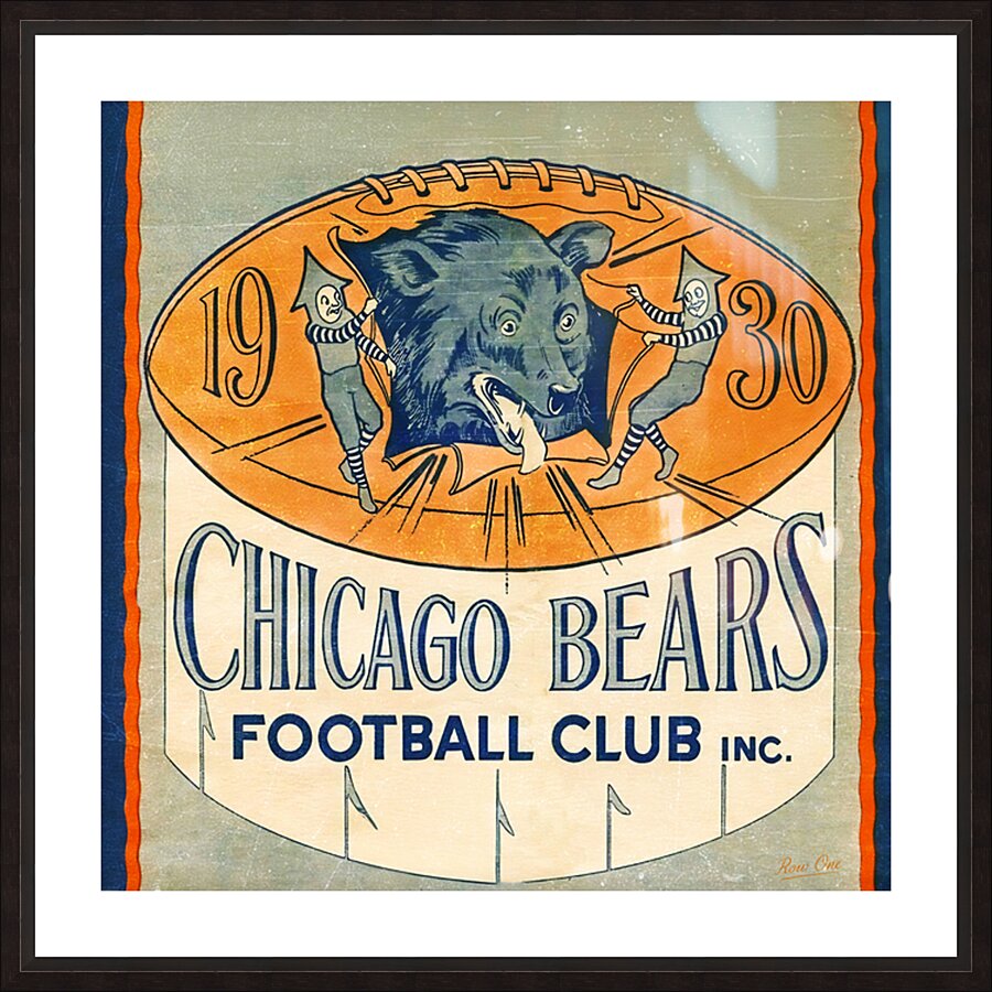 1930 Chicago Bears Football Club Art Picture Frame print