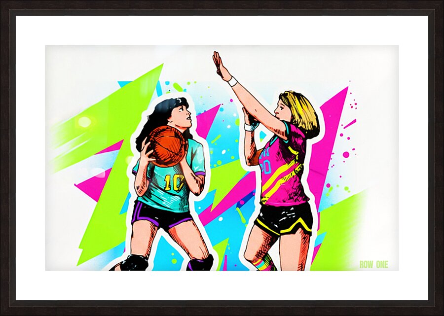 1981 Womens Basketball Art Remix Picture Frame print