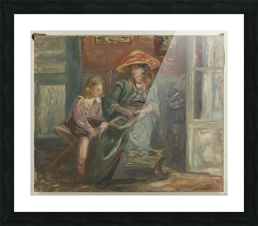 Madame Paul Valéry et son fils Claude Picture Frame print