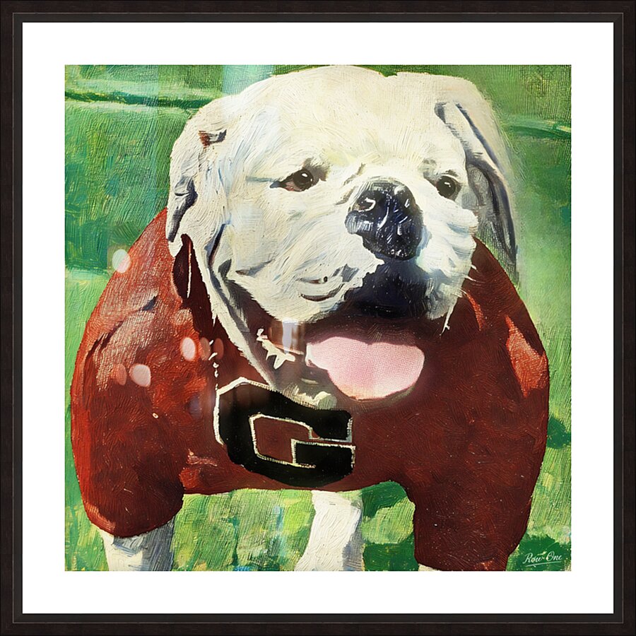 Vintage UGA Bulldog Art | Row One Picture Frame print