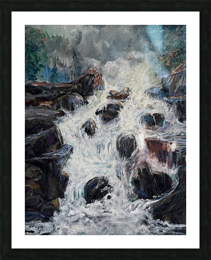 IMG 4225 white waterfall Picture Frame print