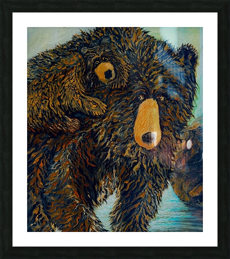 IMG 4303. grizzly bear and a cub Picture Frame print