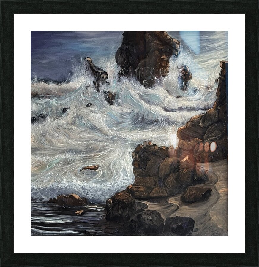 IMG 4137 rough white water sea Picture Frame print