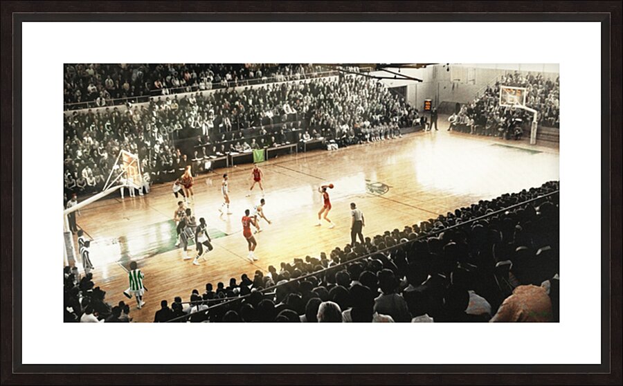 Vintage North Texas Eagles Basketball Art Picture Frame print