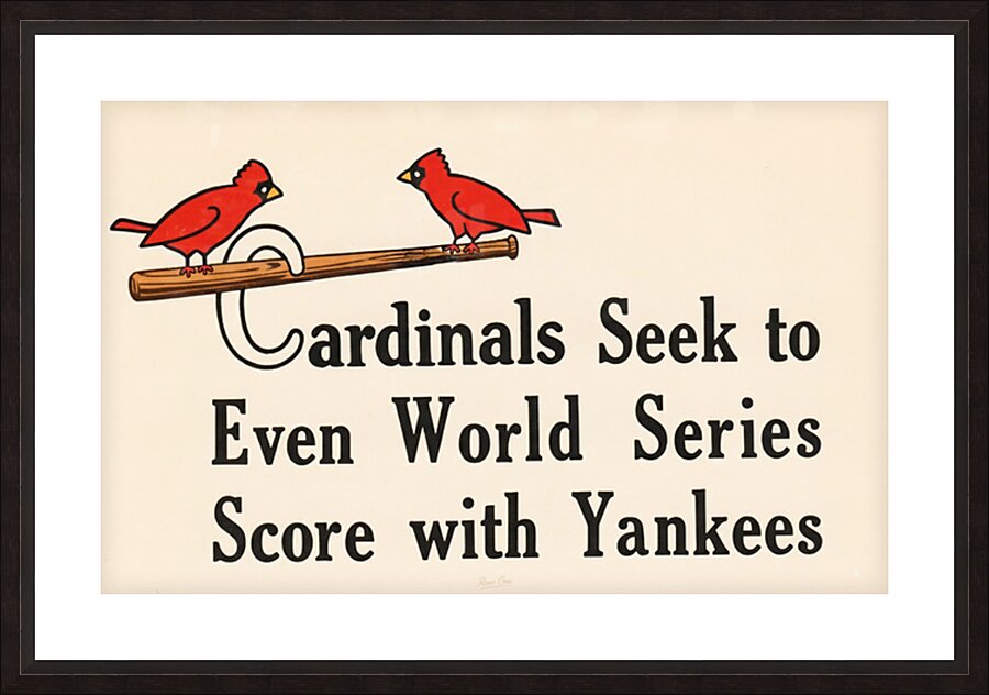 1943 St. Louis Cardinals World Series Art Picture Frame print