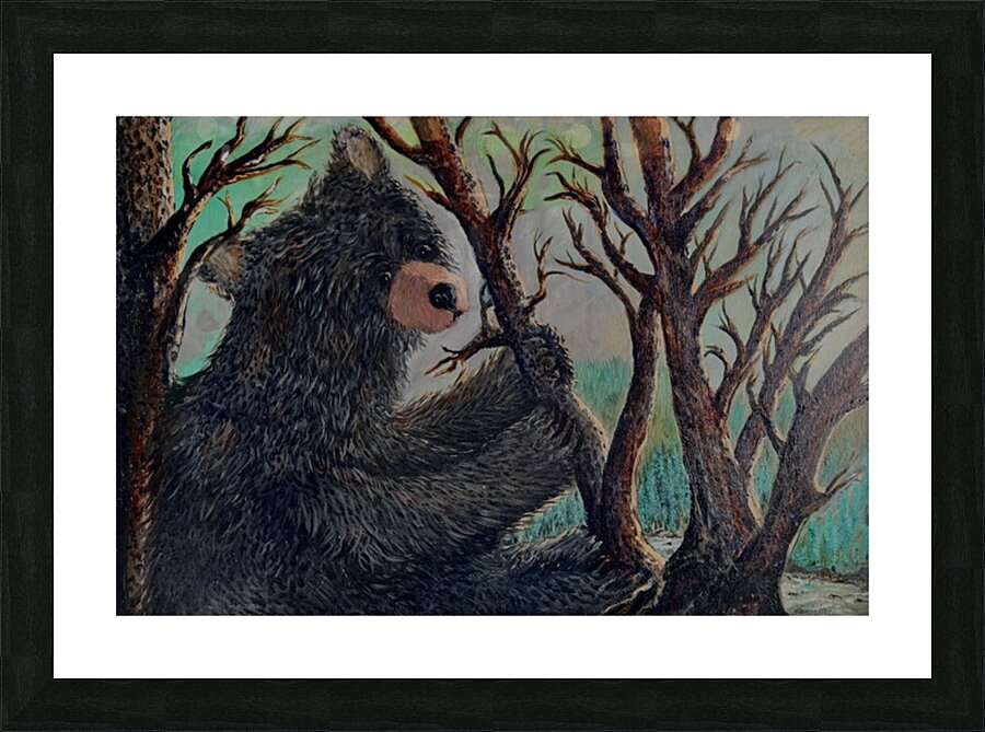 IMG 4200 winter is coming for the lonely black bear Picture Frame print
