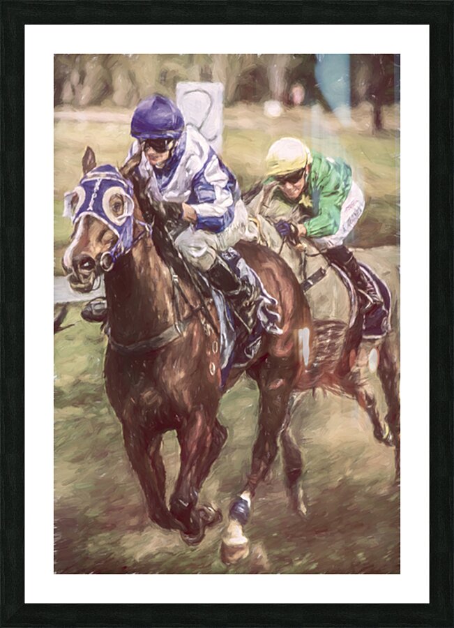 The Final Sprint Picture Frame print