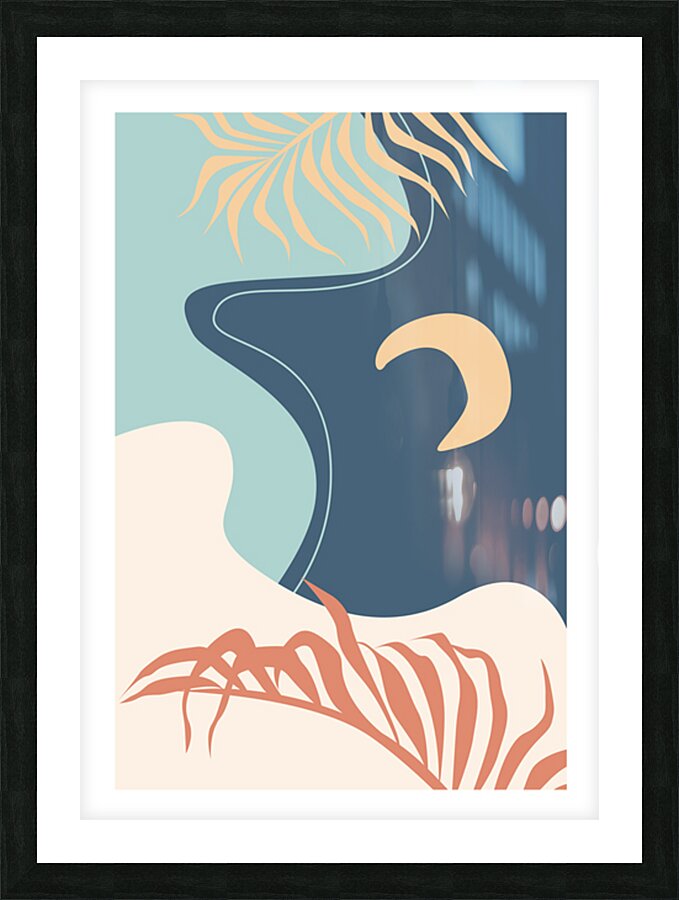 Abstract colorful landscape. b Picture Frame print