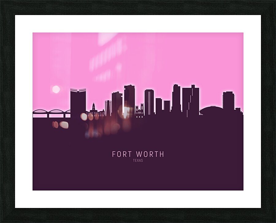 Fort Worth Texas Skyline Picture Frame print