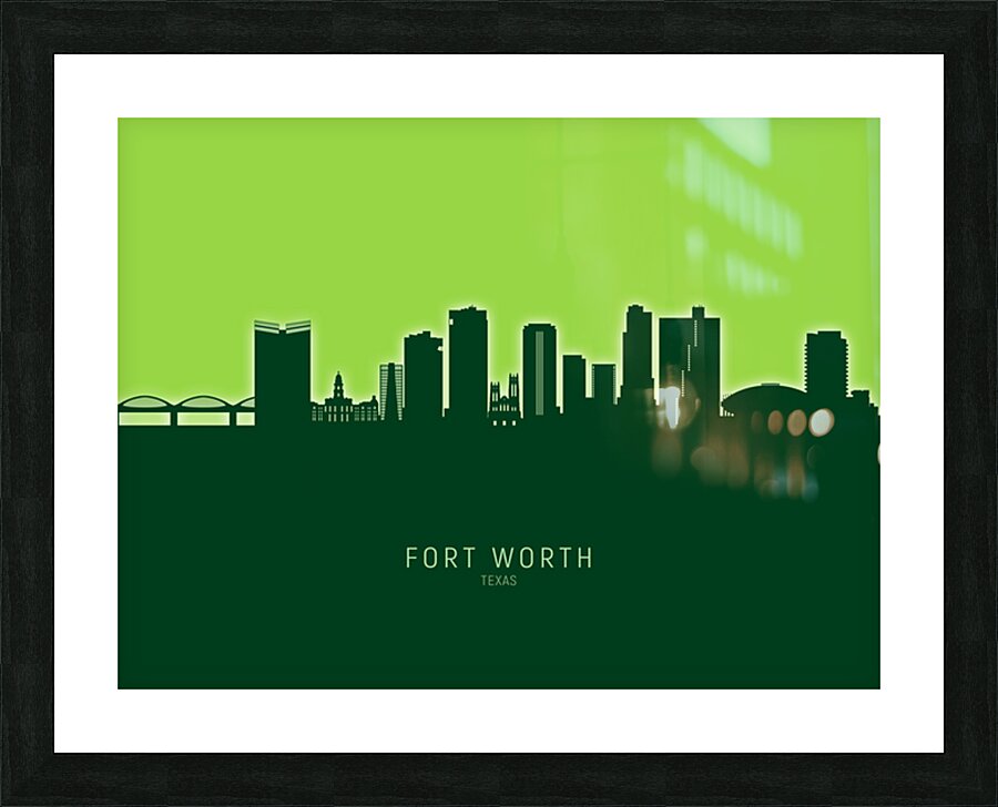 Fort Worth Texas Skyline Picture Frame print