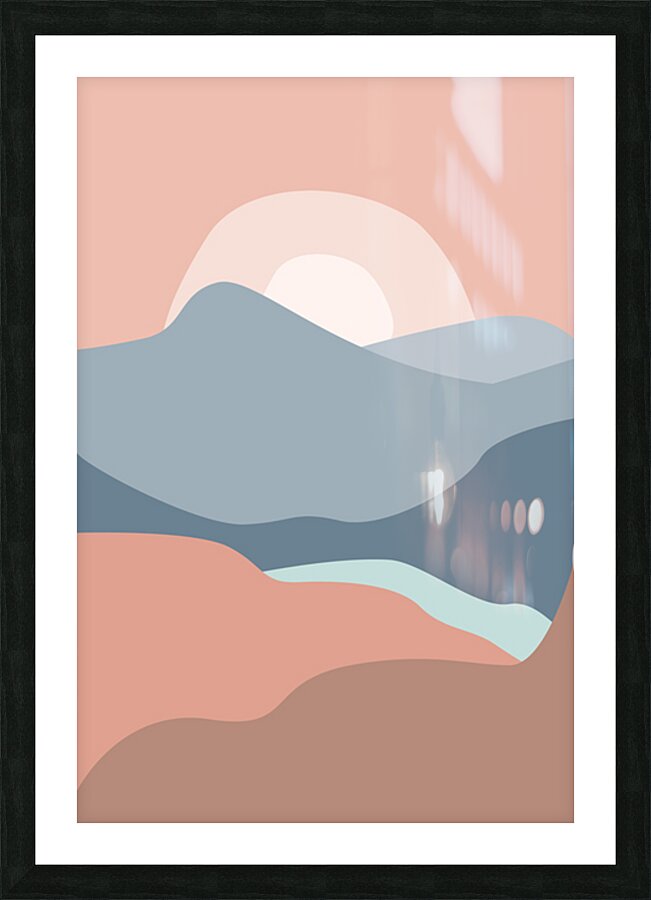 Sunset landscapes. a Picture Frame print