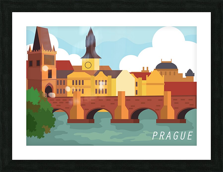 Travel to Prague Picture Frame print