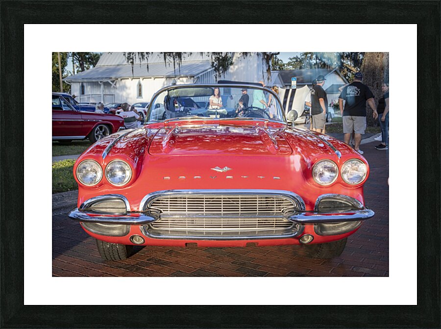 1961 Red Chevrolet Corvette Convertible 1 Picture Frame print