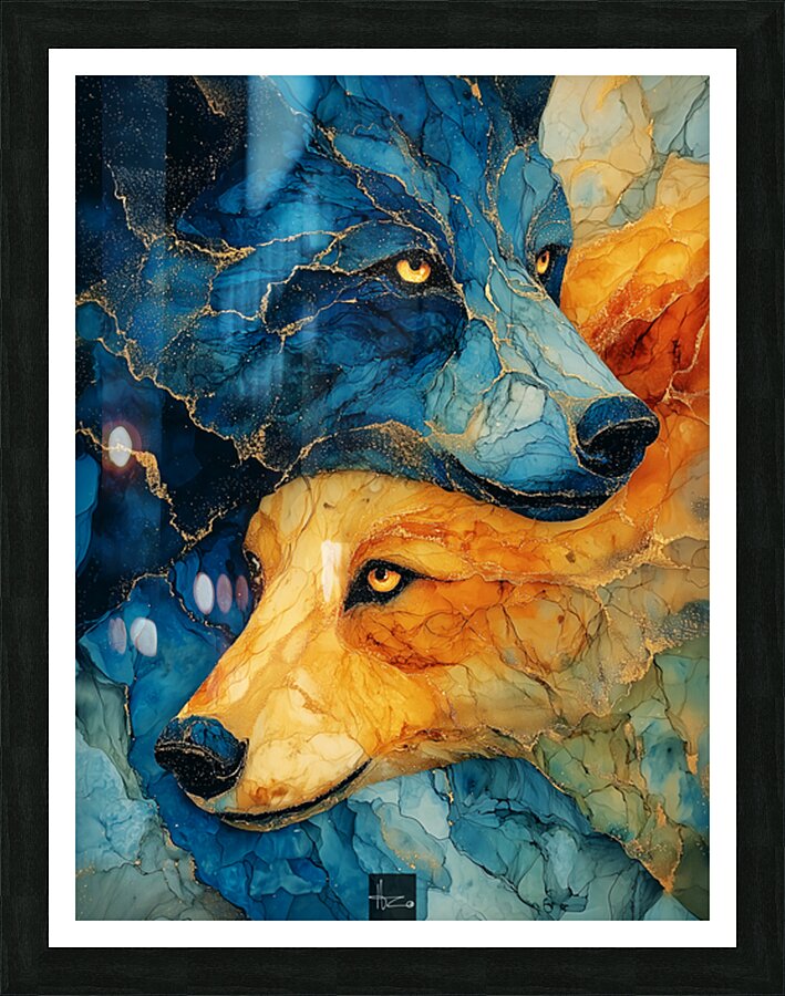 Dog Duo Picture Frame print